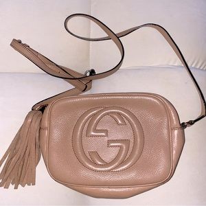 Gucci disco soho bag medium tan semi-worn amazing condition cross body bag